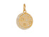14K Solid Gold Pave Diamond Crecesent Moon & Stars Medallion,  (14K-DP-078)